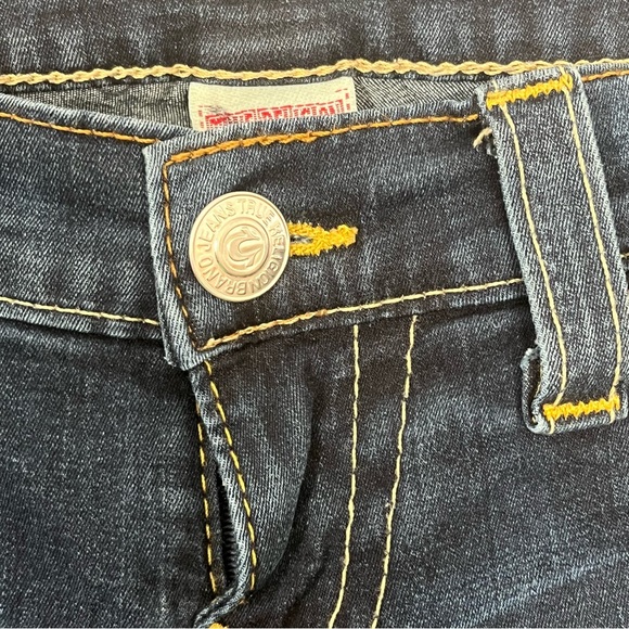 Vintage Y2k True Religion Low Rise Dark Skinny Jeans Embellished Back Pockets - Picture 10 of 13